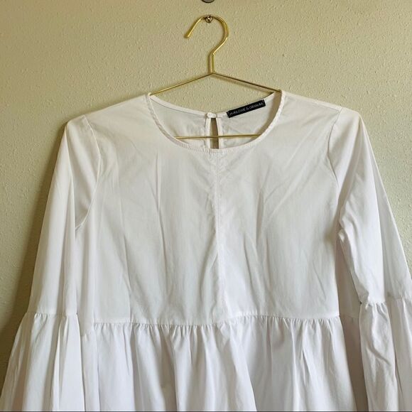 Harlow & Graham White Bell Sleeve Blouse - Picture 2 of 6